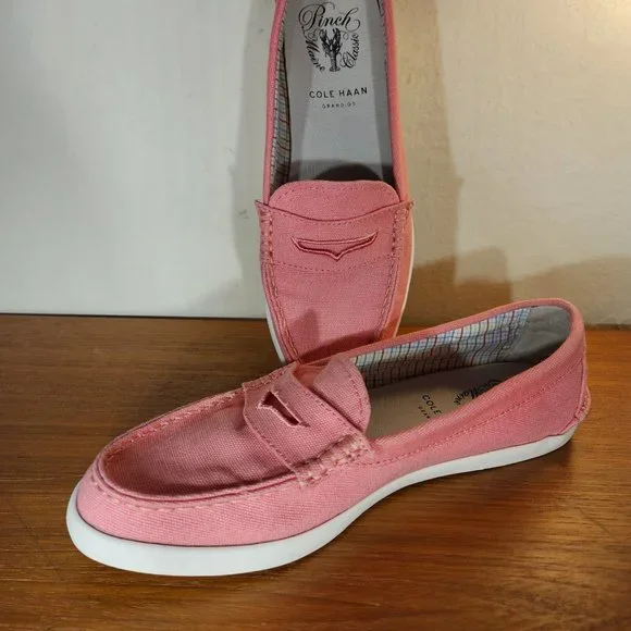 Cole Hann Women`s Grand OS Pink Penny Loafers (8.5) - Picture 4 of 12